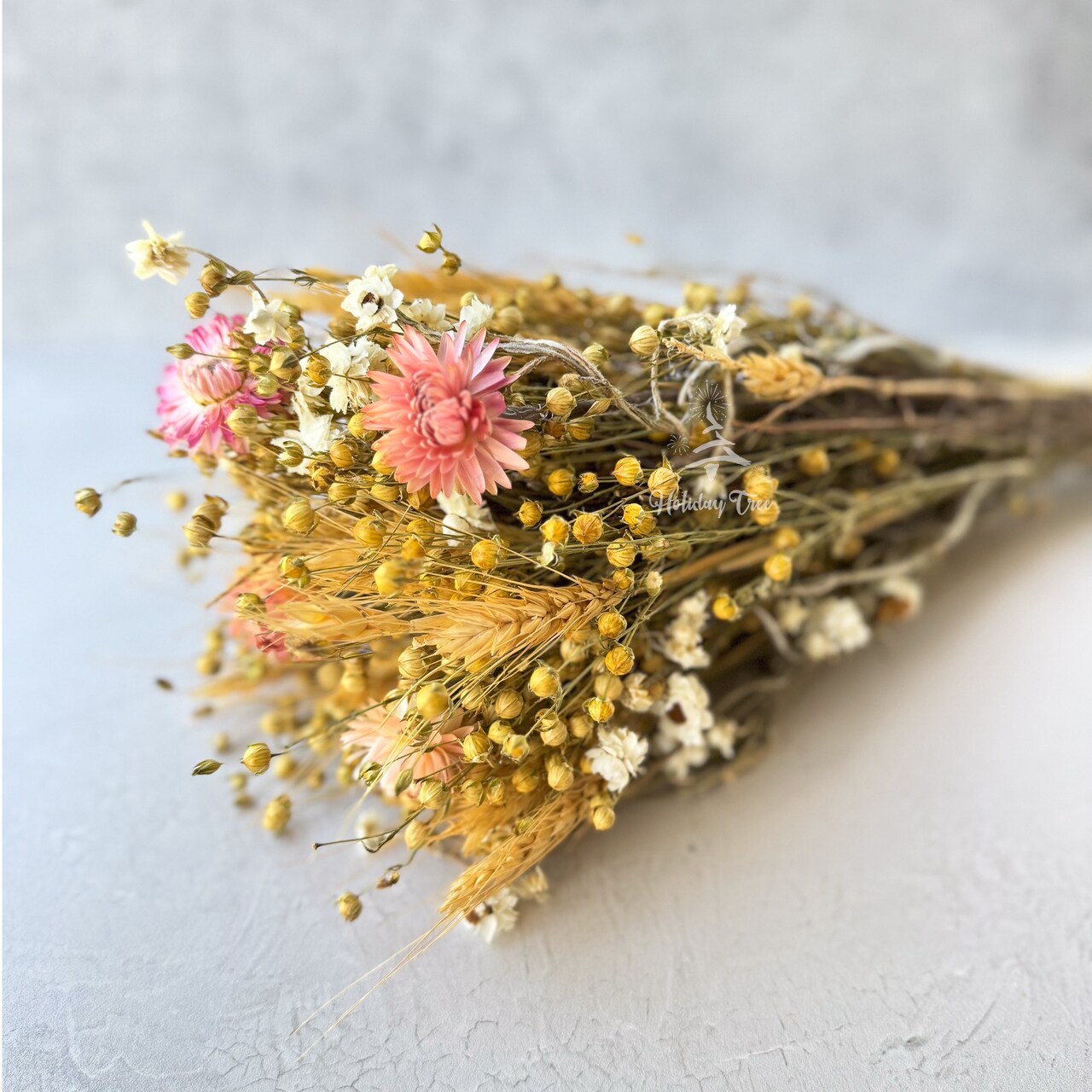 Cottage Garden Bouquet - Dried Flower Bouquet Rustic Home Décor Gift - Holiday Tree